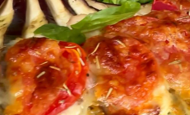 Запеченные баклажаны веером с помидорами и сыром в духовке рецепт с фото пошагово