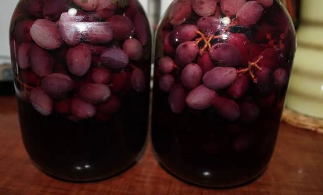 Компот из винограда на зиму на 3 литровую банку рецепт