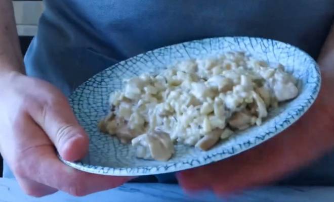 Видео Рис ризотто с курицей и грибами рецепт