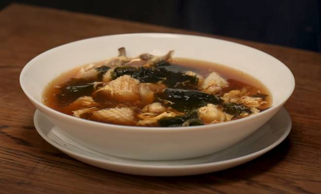 Японский суп с морепродуктами Кэнтин-дзиру с креветками и кальмаром рецепт