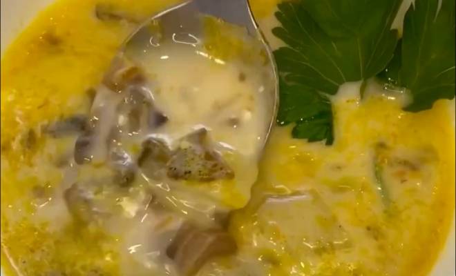 Грибной суп с плавленным сыром рецепт