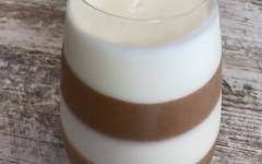 Сметанный десерт с желатином и какао