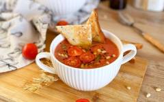 Итальянский летний суп гаспачо томатный