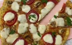 ПП куриная пицца без муки	с сыром и грибами