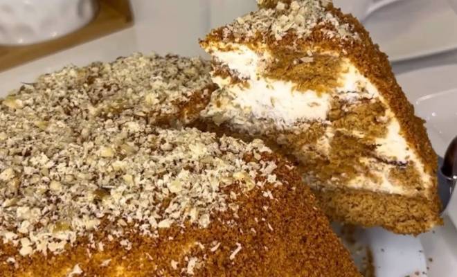 Нежный торт Медовик без раскатки коржей рецепт