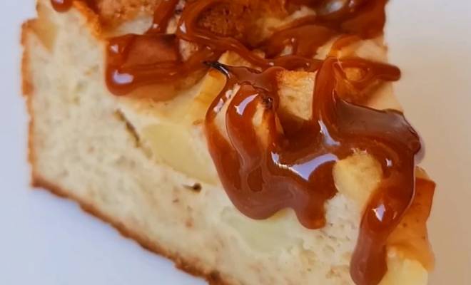 Пирог творожный Шарлотка без сахара с яблоками рецепт
