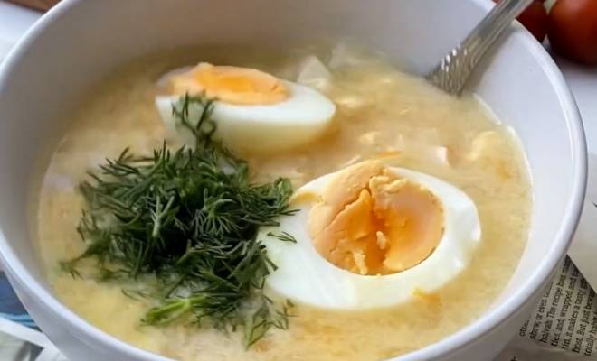 Куриный суп со сметаной и яйцами рецепт