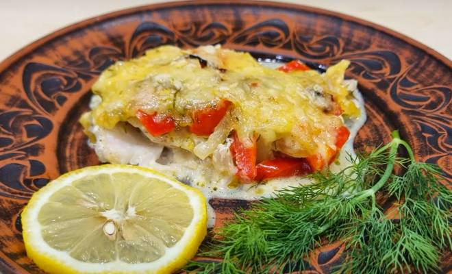Филе судака запеченное с сыром и овощами в духовке рецепт