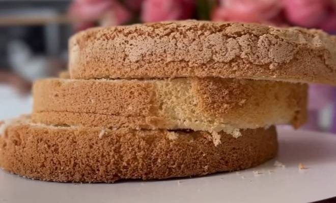 Как приготовить Простой пышный бисквит который всегда поднимается рецепт пошагово