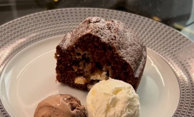 Видео Шоколадный кекс с творожной начинкой рецепт