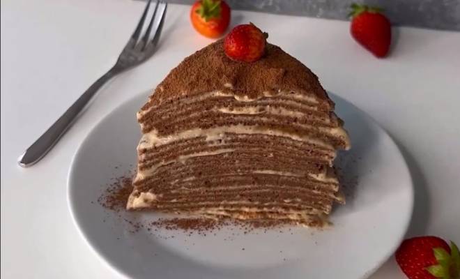 Блинный торт с карамельным кремом рецепт