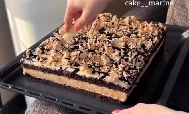 Шоколадный торт с безе «Аврора» рецепт