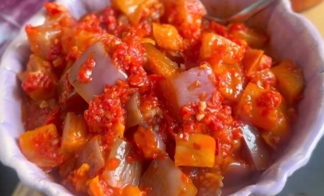 Закуска на зиму из баклажанов и перца болгарского рецепт
