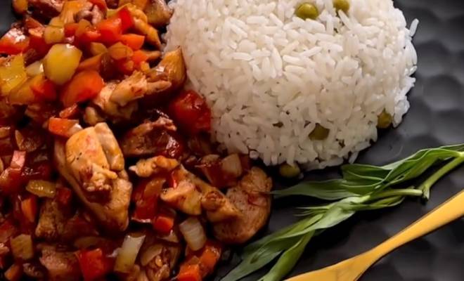 Жареная курица с болгарским перцем по корейски рецепт