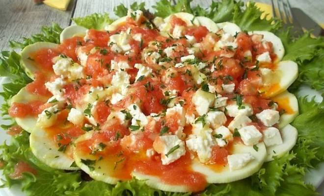 Салат из кабачков с брынзой «Карпаччо» рецепт