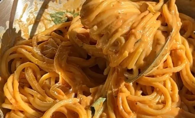 Паста спагетти с запеченными помидорами и чесноком рецепт