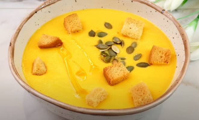 Тыквенный суп пюре со сливками и картошкой классический рецепт