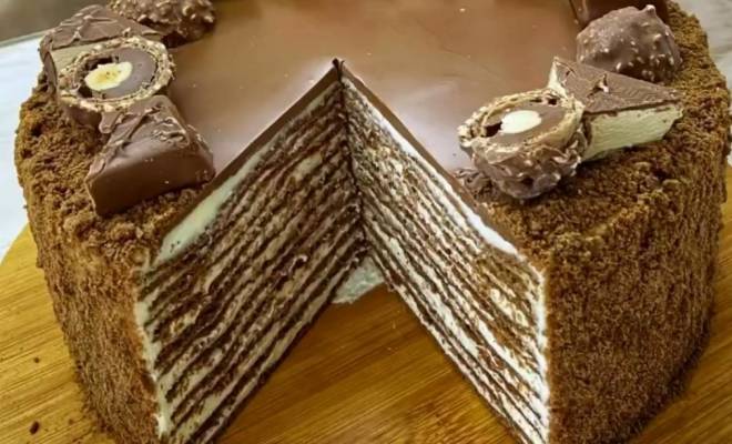 Торт Спартак классический рецепт. Шоколадно медовый торт со сметанным заварным кремом