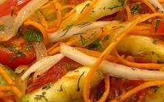 Салат из кабачков по-корейски с морковью быстрый