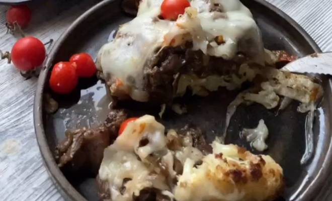 Стейки из цветной капусты с грибами в духовке рецепт