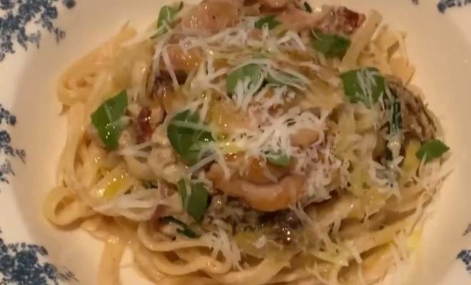 Паста с курицей и сливками рецепт