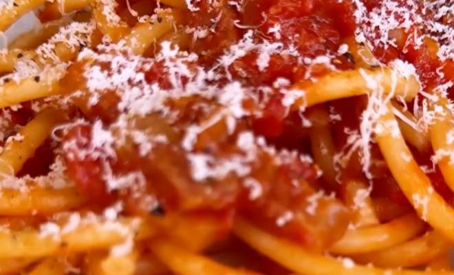 Видео Паста спагетти Букатини алла Аматричана рецепт