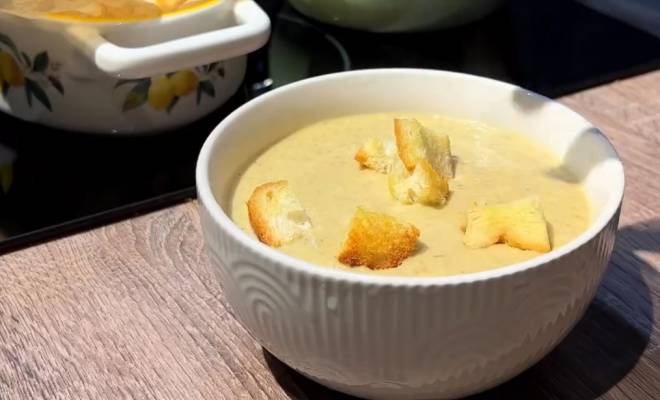 Грибной крем суп из шампиньонов со сливками рецепт