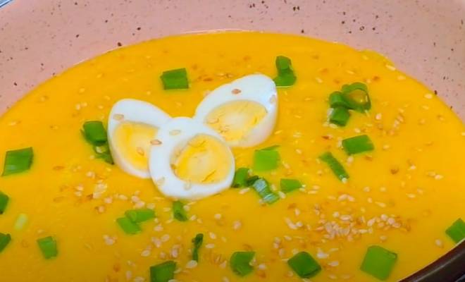 Крем суп из тыквы, картофеля, моркови и плавленым сырком на сливках рецепт