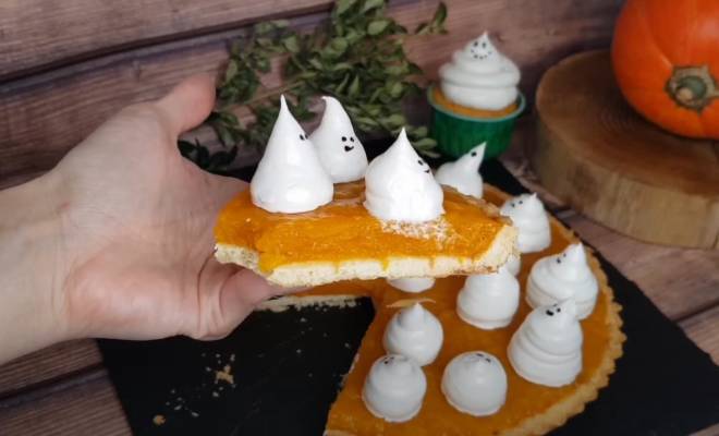 Видео Пирог десерт из тыквы на Хэллоуин рецепт