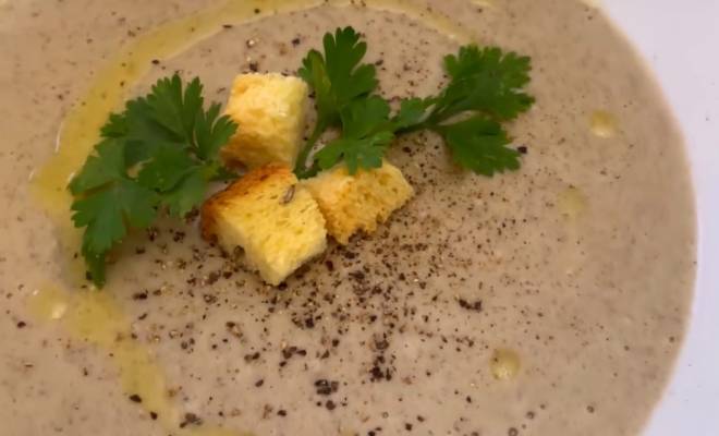 Крем суп грибной из шампиньонов со сливками рецепт