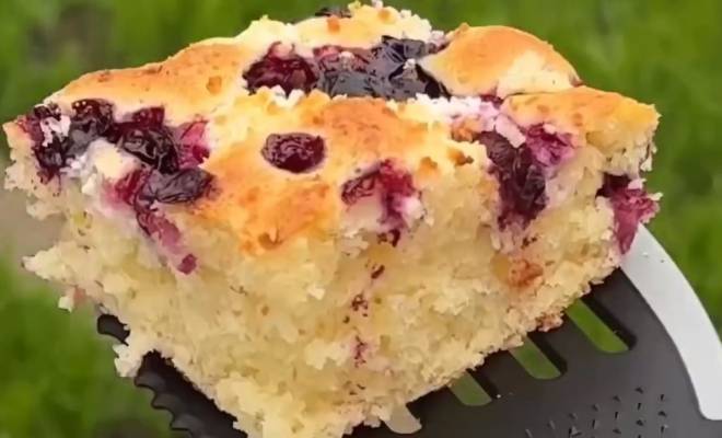 Видео Пирог с черной смородиной и творогом рецепт