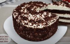 Шоколадный Торт с кремом из сметаны и сгущенки