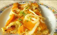 Фламмкухен пицца творожная с тыквой