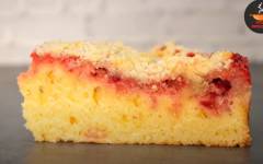 Пирог с клубникой в духовке