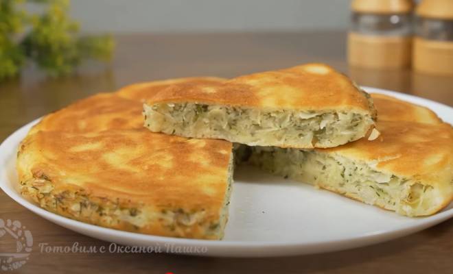 Пирог с капустой на сковороде – пошаговый рецепт приготовления с фото