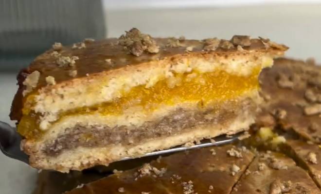 Ботлихский пирог с курагой и грецкими орехами рецепт