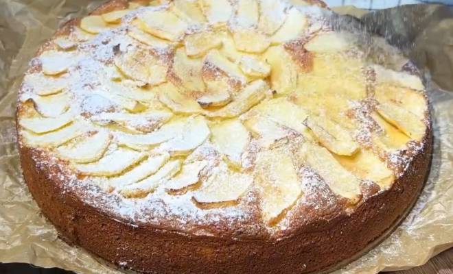 Видео Пирог шарлотка с яблоками, ванилином и разрыхлителем рецепт