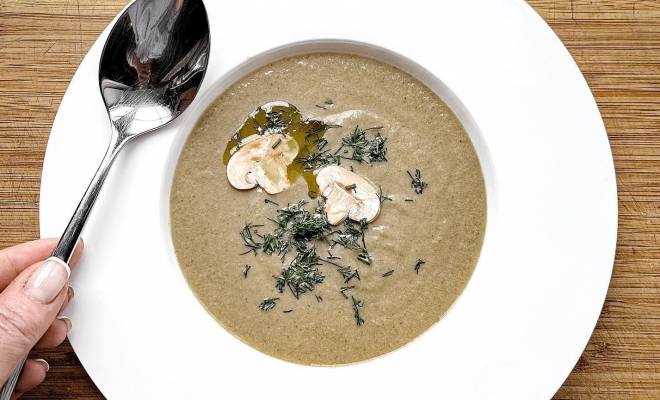 Грибной Крем суп из шампиньонов на сливках рецепт