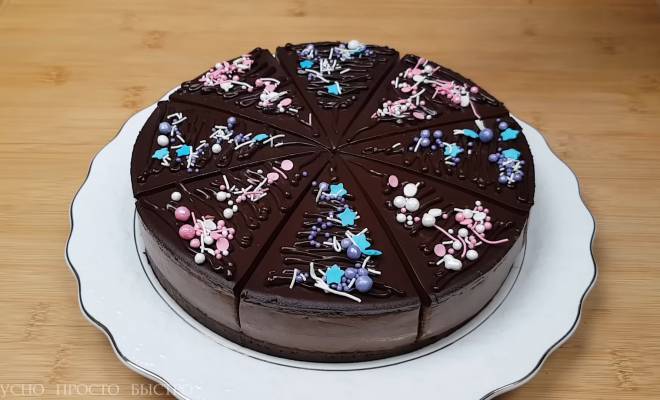 Супер мега шоколадный торт с шоколадным кремом и глазурью рецепт