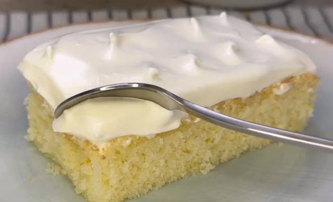 Видео Лимонные пирожные с кремом рецепт