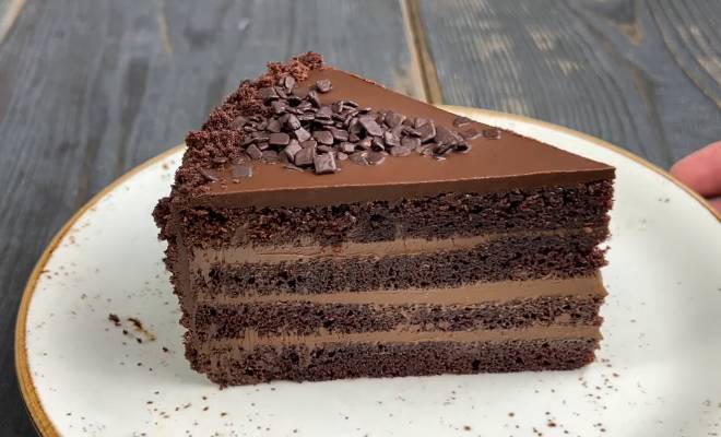 Шоколадный торт с ганашем и глазурью рецепт