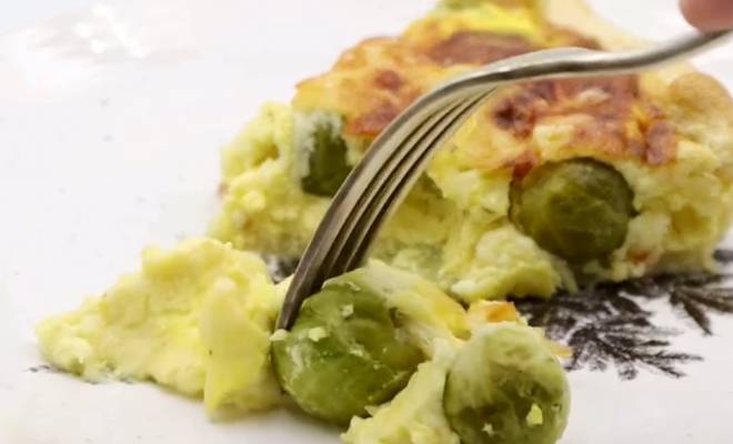 Пирог киш с брюссельской капустой, сыром и сливками рецепт
