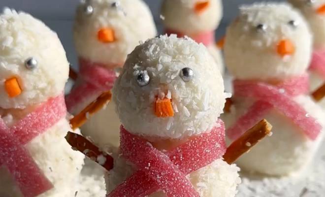 Кокосовые снеговики рецепт