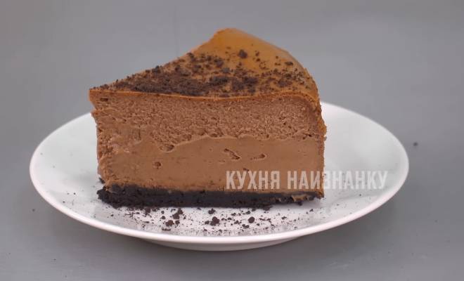 Шоколадный чизкейк с выпечкой в духовке Кухня Наизнанку рецепт