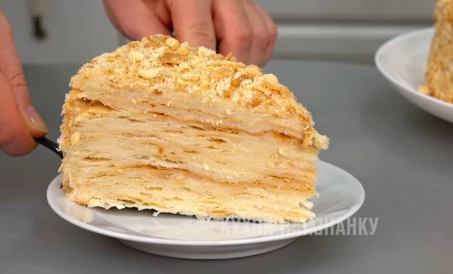 Торт Наполеон с заварным кремом Кухня Наизнанку рецепт