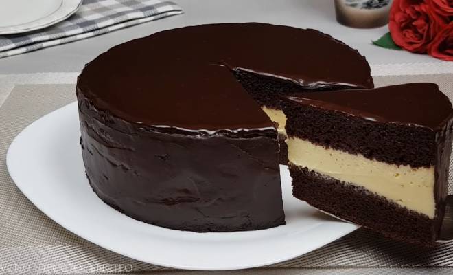 Домашний шоколадный торт Эскимо с заварным кремом рецепт