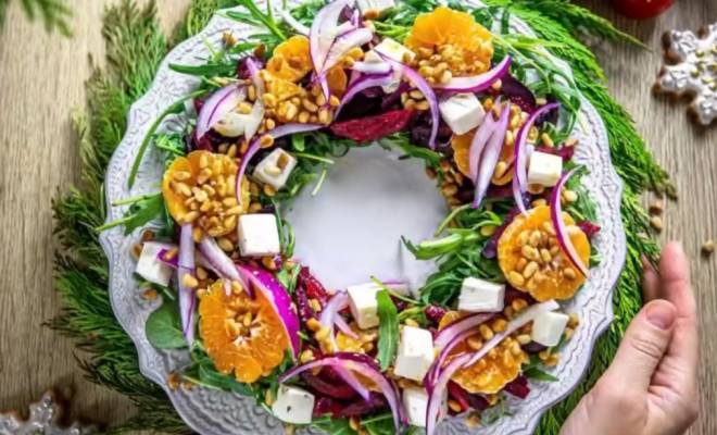 Салат со свеклой и мандаринами рецепт