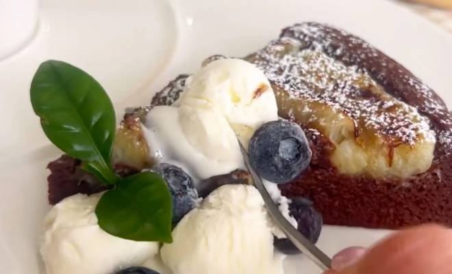 Видео Шоколадный пирог с тыквой и бананом на сковороде без духовки рецепт