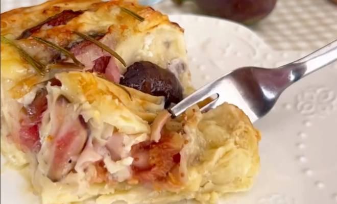 Видео Хрустящий пирог с инжиром и сыром бри рецепт