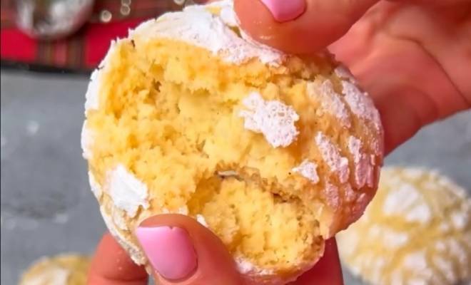 Видео Лимонное печенье с трещинками рецепт